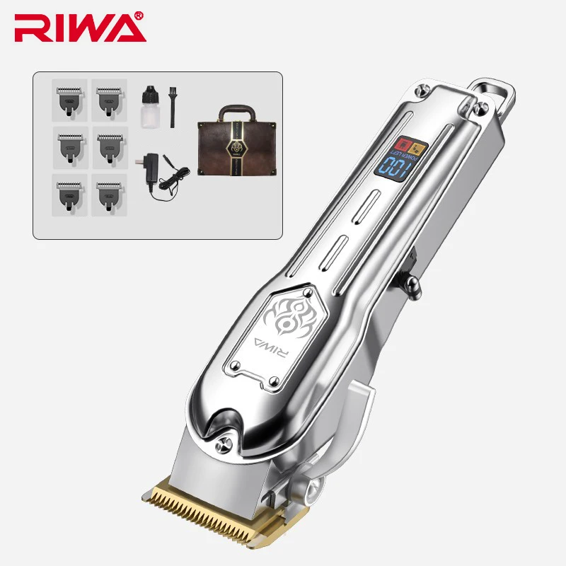 

RIWA Hair Clipper Professional Haircut Machine Cut Hair Trimmer Men's Barber Hairdressing Kit RE-6505