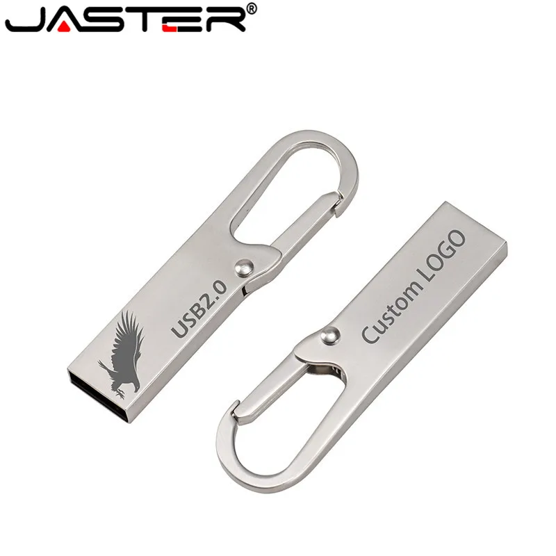 JASTER (1 бесплатный логотип) металлический USB флеш накопитель 64 ГБ 16 4 Гб 32 карта