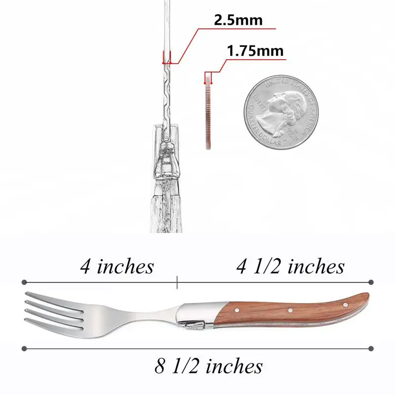 6 шт Нержавеющая сталь Laguiole стейк Ножи ужин набор ножей с палисандр ручки