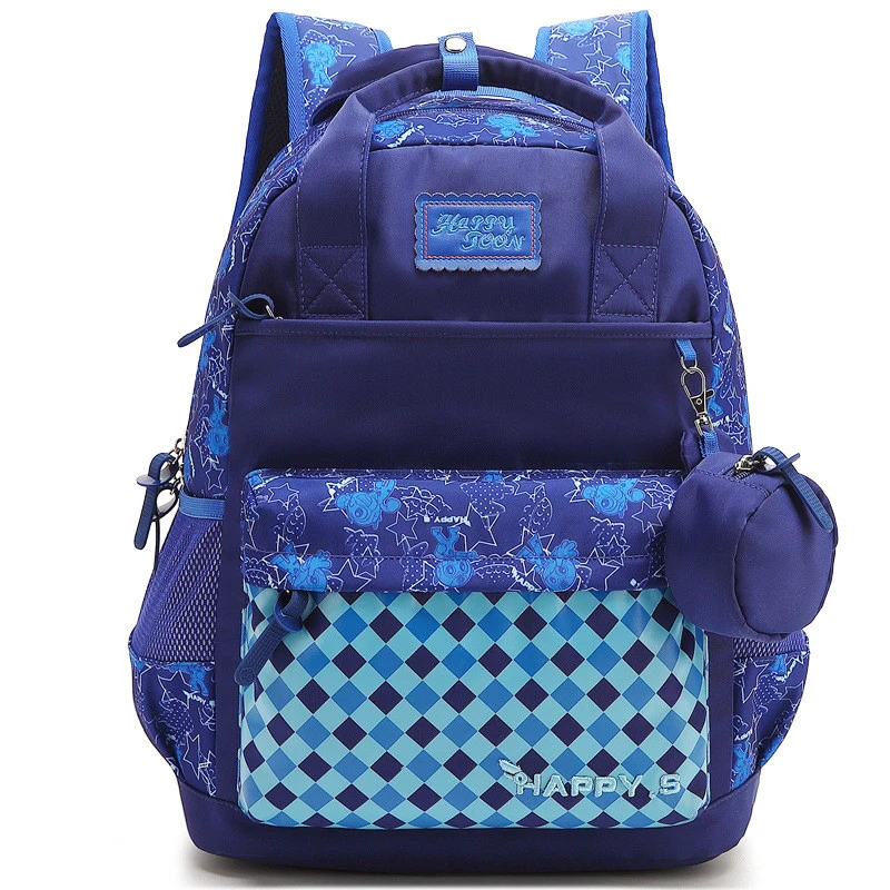 Nylon Cartoon School Bags Children Backpacks Waterproof Kids Girl Orthopedic School Bag High Quality Book Bag Grade 1-3 students