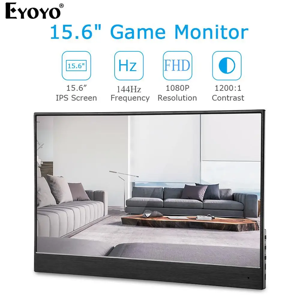Eyoyo EM15Z 144 Гц 15 6 &quotFHD x Портативный IPS игровой монитор с Type USB C HDMI Сверхтонкий ЖК