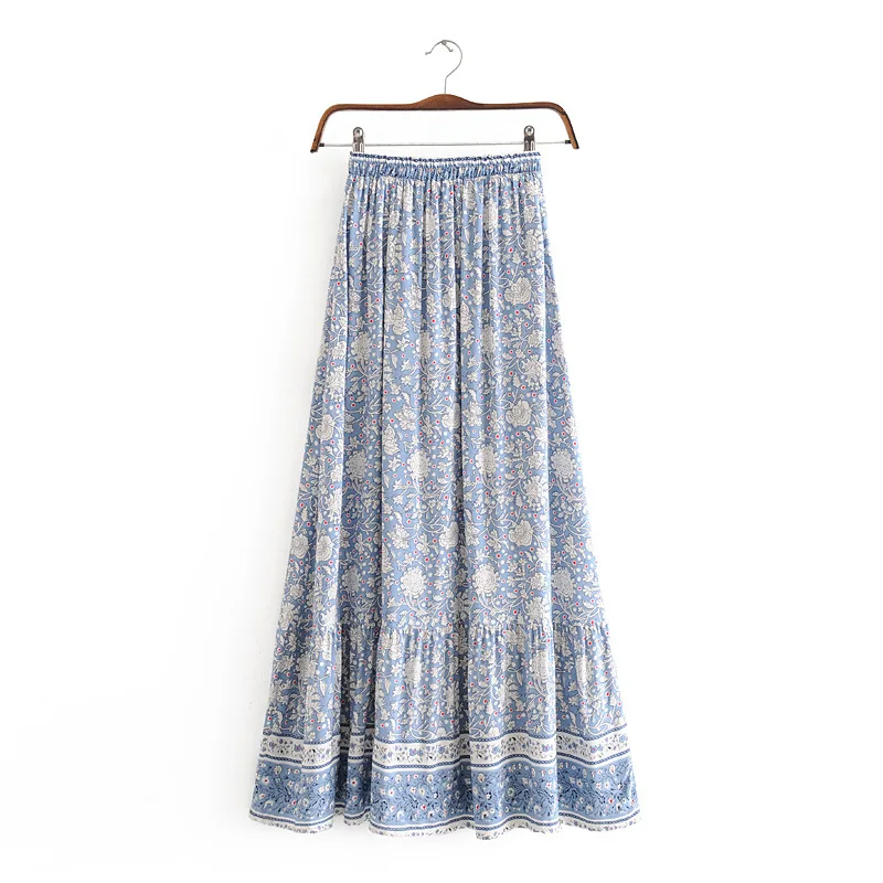 Летние женские повседневные весенние юбки Женская юбка в богемном стиле из