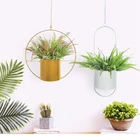 Железный подвесной цветочный горшок, декоративная качающаяся Цветочная корзина, настенное крепление для дома