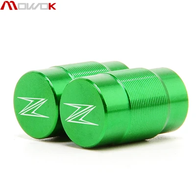Green Для KAWASAKI Z900 Z800 Z750 Z1000 Z400 Z650 Z300 Z250 ZX6R Мотоцикл аксессуары колеса крышки стержня вентиля шины ЧПУ воздухонепроницаемые крышки - Цвет: Green