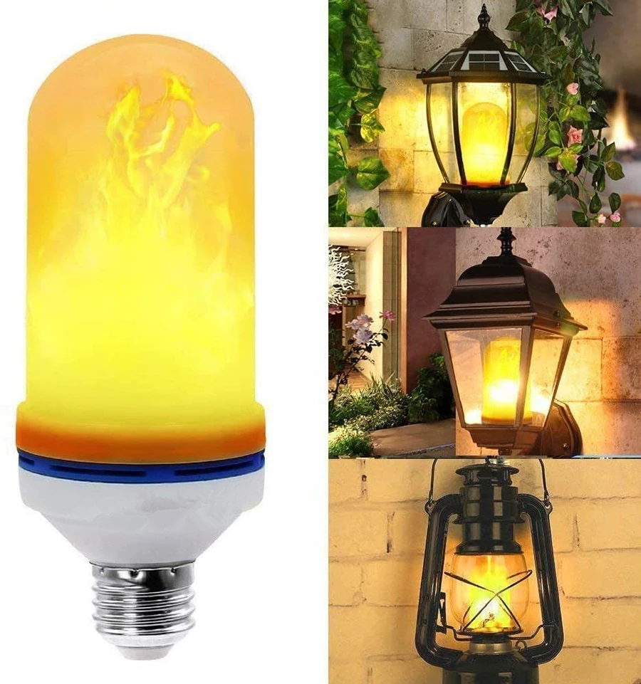 

NEW E27 4 Modes LED Flame Light Bulbs Party LED Flame Effect Light 3w Simulation Fire Lights Bulb KTV Festival Garden Decor