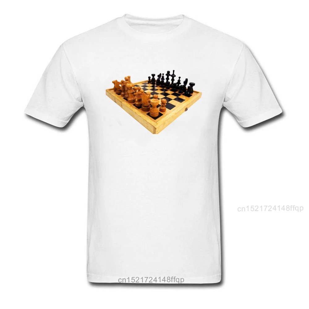 Черная шахматная доска дворецкий печать мужская белая футболка новый дизайн