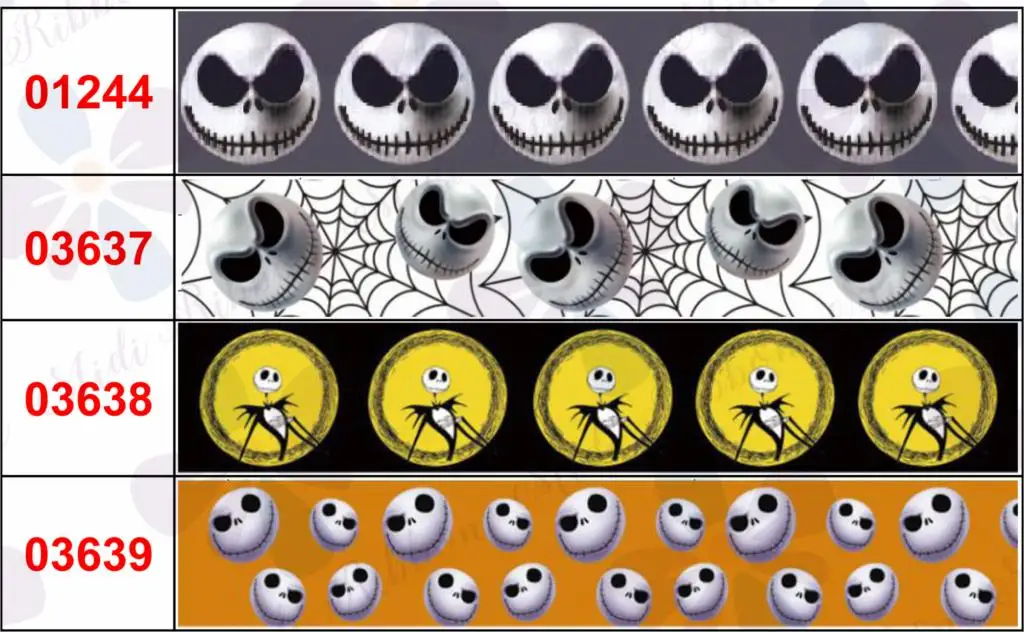 16 мм 75 Счастливый Хэллоуин серия Мультфильм Череп Призрак веб напечатанный