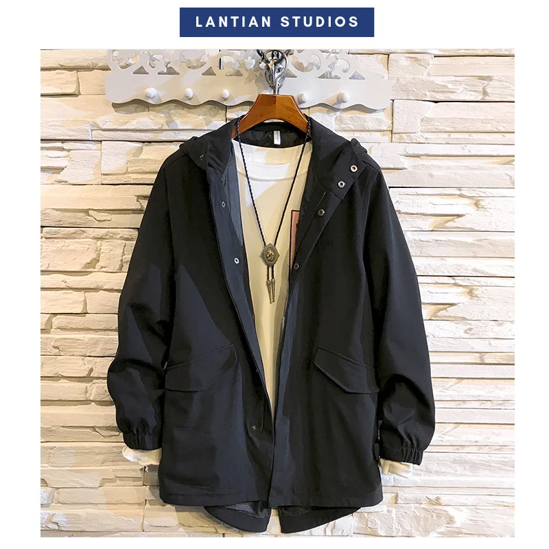 Осенние мужские куртки однотонного цвета 2019 зимние повседневные свободные