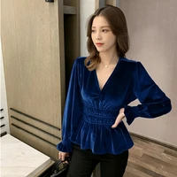 velour long sleeve women t shirts 2021 fall winter korean fashion slim tunics elegant sexy tops harajuku office casual oversized