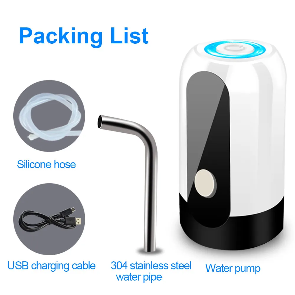 

Home Gadgets Water Bottle Pump Mini Barreled Water Electric Pump USB Charge Automatic Portable Water Dispenser Drink Dispenser