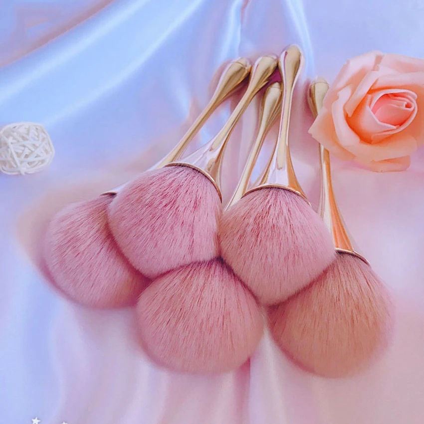 

Rose Gold Powder Blush Brush Professional Make Up Brush Large Cosmetic Face Cont Cosmetic Face Cont brocha colorete Make Up Tool