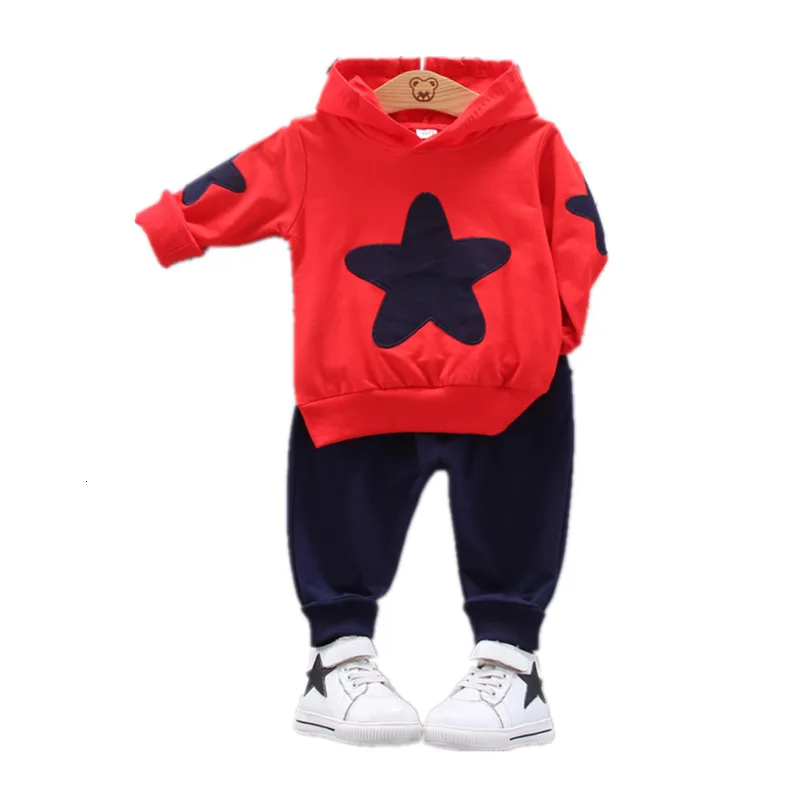 

Детская Хлопковая одежда; Сезон весна-осень; Штаны с капюшоном и рисунком для маленьких мальчиков и девочек; 2 шт./компл.; Модные спортивные к...