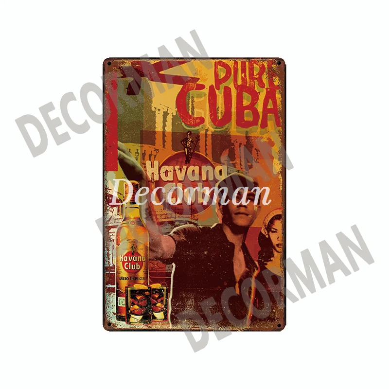 [Mike86] Гавана клуб Мохито Куба металлический знак Винтаж стены Плакаты пива