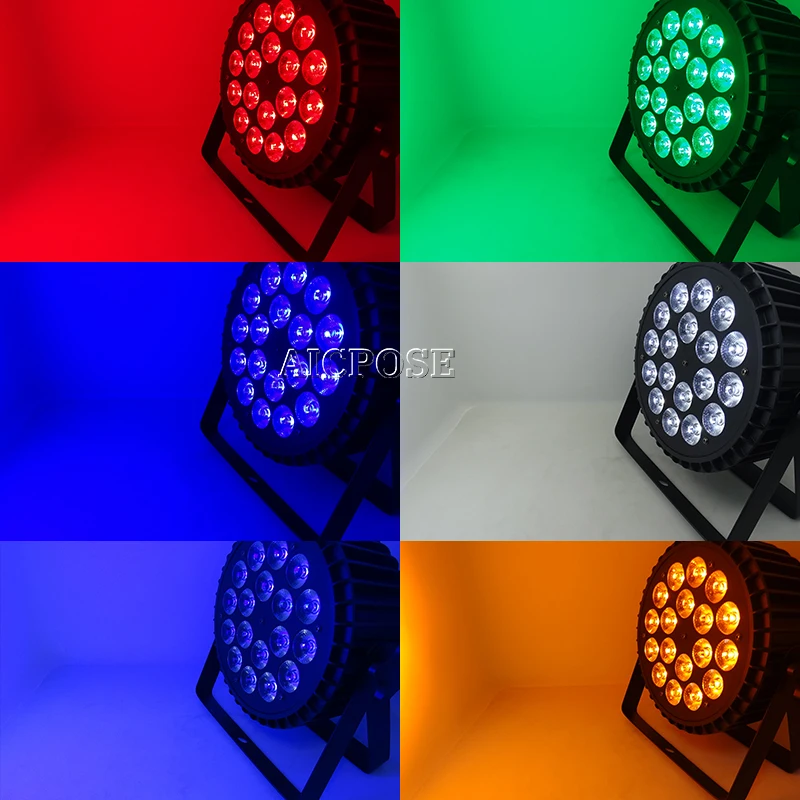 18x12 Вт RGBW 4в1 светодиодный светильник Par Can 18x18 RGBWA UV 6в1 плоский DMX сценический s или