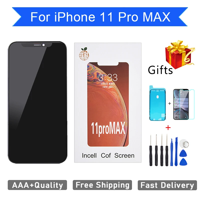 

Perfect Pantalla AAA +++ Incell LCD Display For iPhone 11 Pro Max LCD Touch Screen Replacement Digitizer Assembly No dead pixels