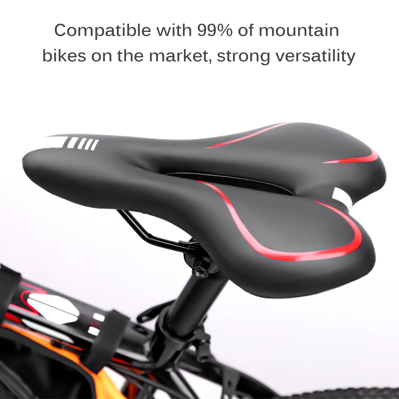 

Shockproof Hollow Bicycle Saddle Silicone Cushion PU Leather Anti-Skid Extra Soft Cozy MTB Road Bike Seat Cycling Accessories