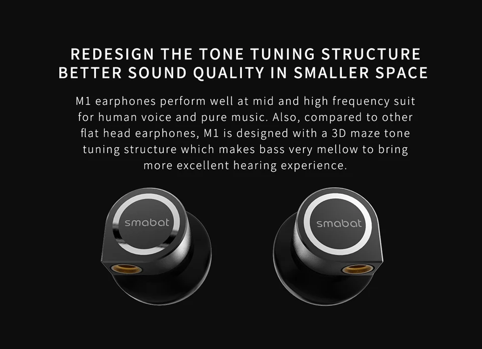 Smabat M1 Pro вкладыши наушники HiFi металла с ЧПУ наушники 14,2 мм Динамический драйвер блок Sub флагманский 32 Ом Съемная замена кабеля MMCX с серебряным покрытием кабель запатентованная Лабиринт Дизайн BK ST-10 PK