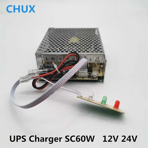 Источник питания CHUX UPS с переключением режима, 12 В, 24 В, 60 Вт, SC60W, внешний разъем, функция быстрой зарядки, светодиодный блоки питания