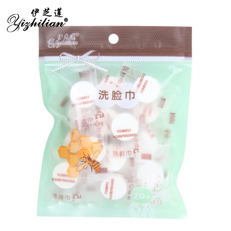 

Candy Male Compression Beauty Cleaning Towel Non-woven Wash Towel 20 PCs Travel Face 4026