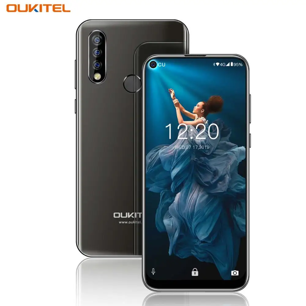 OUKITEL C17 Pro 6,3" 19:9 Android 9,0 мобильный телефон MT6763 Восьмиядерный 4 Гб ОЗУ 64 Гб ПЗУ отпечаток пальца 4 Гб 3900 мАч смартфон - Цвет: Tarnish