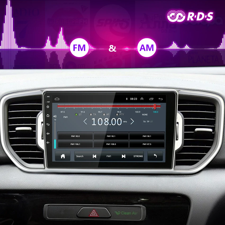 " 2 DIN Android Автомагнитола для KIA Sportage 4 QL KX5- RDS DSP Авто Аудио 2 ГБ+ 32 ГБ сенсорный экран gps навигатор+ рамка