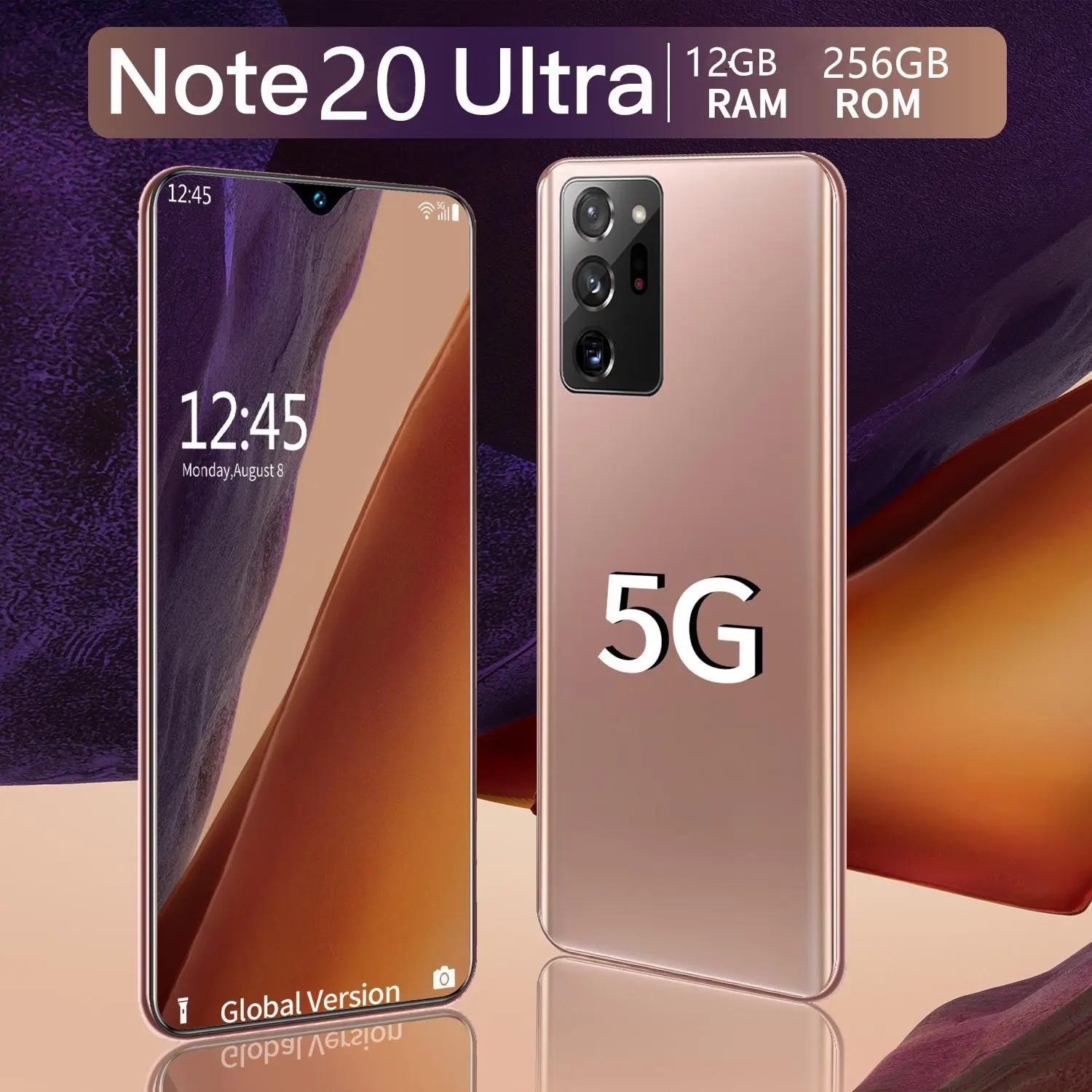 

Gaxlay Note20 Ultra Global Version Smartphone 12GB+256GB 6.8inch Full Screen 4800mAh With Fingerprint Mobile phones Cellphone