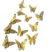 hollow out butterfly wall stickers self adhesive 3d wall decals for living room