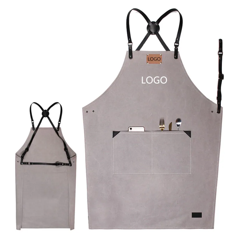 

Canvas apron, baking, coffee shop, restaurant, milk tea, flower shop, work clothes, custom logo