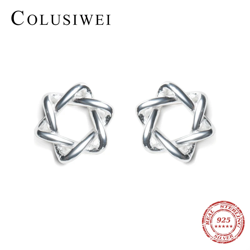 Colusiwei 2019 Новые Волшебные гексаграммы стерлингового серебра 925 Galaxy Star серьги