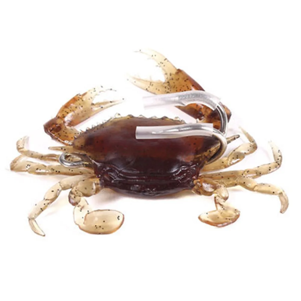 

8/10cm Fishing Lures Artificial 3D Simulation Crab Lure With Double Sharp Hooks Artificial Crab Lure Bait With Sharp Hook Tackle