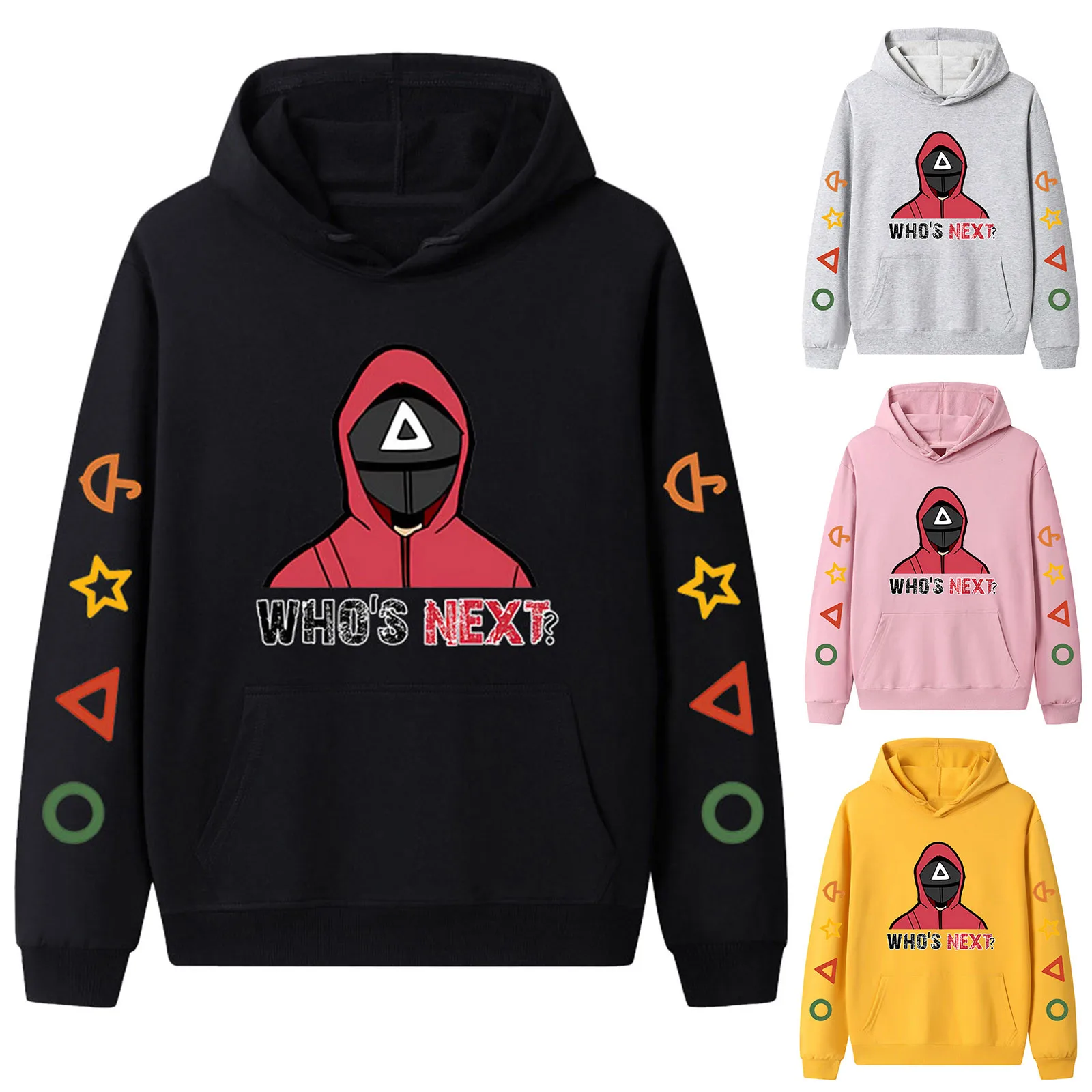 

Squid Game Sweatshirts Oversized Hoodie Women's Hoodies Casual O-neck Long Sleeve Print Blouse Pullover Tops Squidgame Hooded