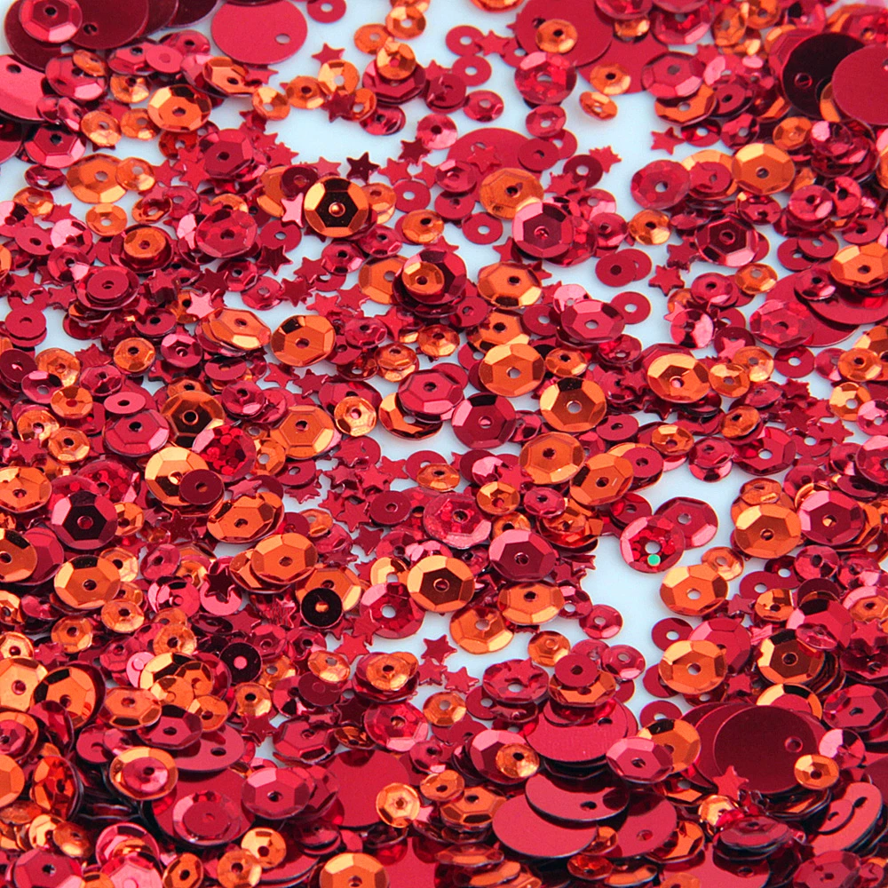 Пайетки разных размеров смешанные плоские кружки круглые ПВХ конфетти свободные