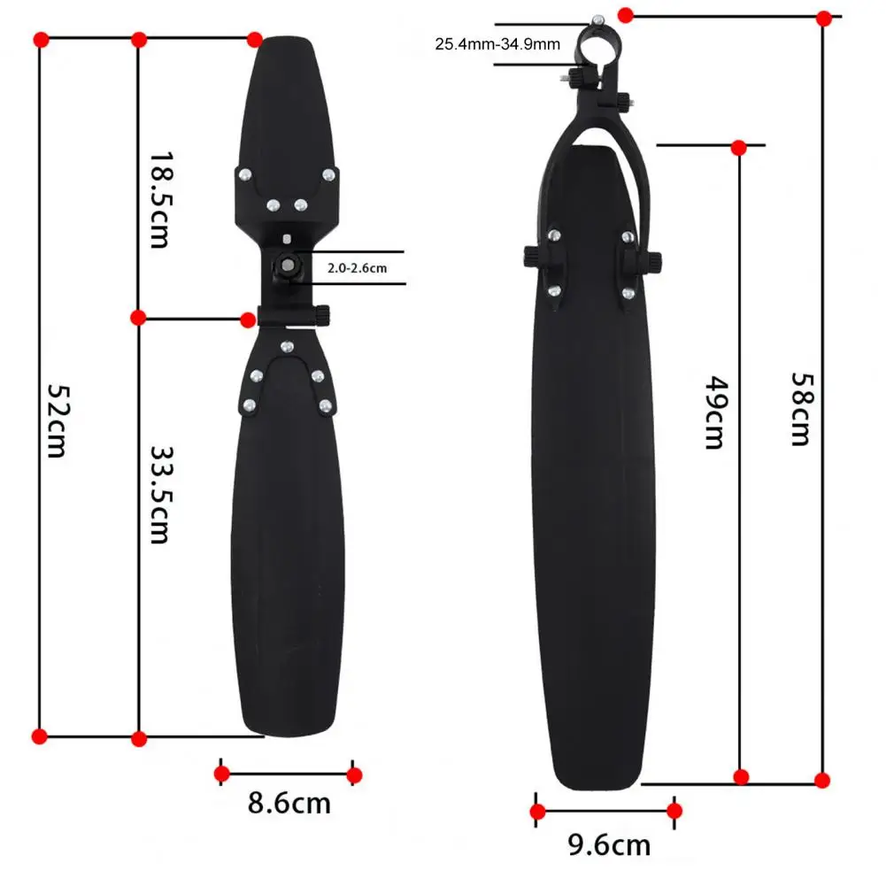 

2Pcs Adjustable Mountain Road Bike Mudguard Front Rear Fenders Bicycle Accessory
