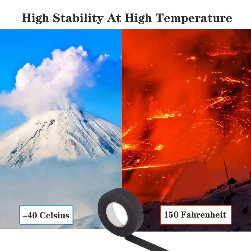 

15 Meter Heat-resistant Flame Retardant Tape Coroplast Adhesive Cloth Tape For Car Cable Harness Wiring Loom Protection