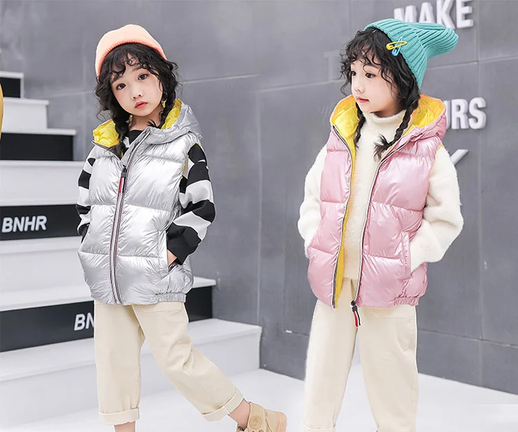 Детский жилет для маленьких девочек осенне зимняя одежда модные пальто детский