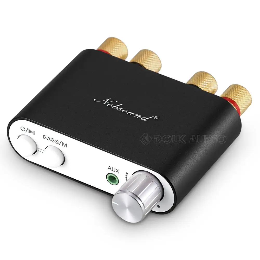 Without power supply Douk аудио NS-10G TPA3116 Мини цифровой усилитель стерео Hi-Fi домашняя аудио Bluetooth 4,0 усилитель мощности 50 Вт+ 50 Вт черный - Цвет: Without power supply