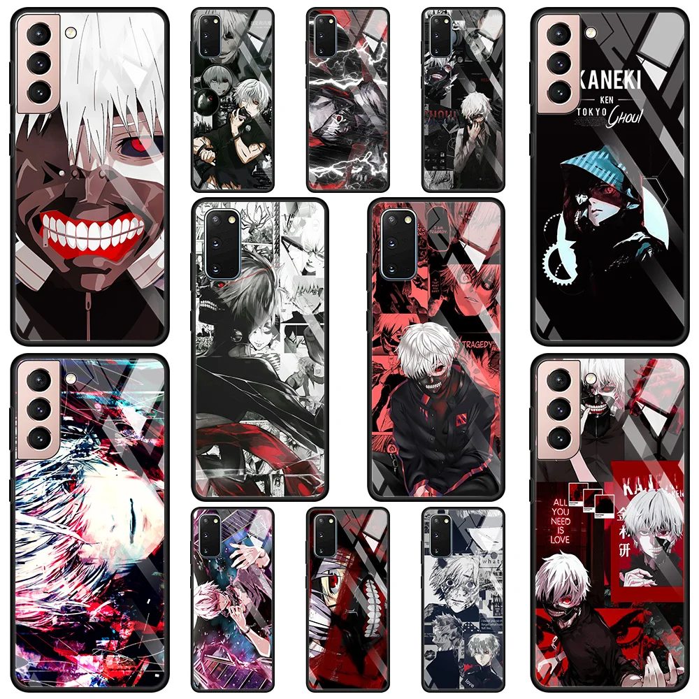 

Tempered Glass Case For Samsung S20 FE S21 FE S21 S20 Ultra Coque For Galaxy S21 S20 S10 S9 Plus S10e Shell Tokyo Ghoul Trendy