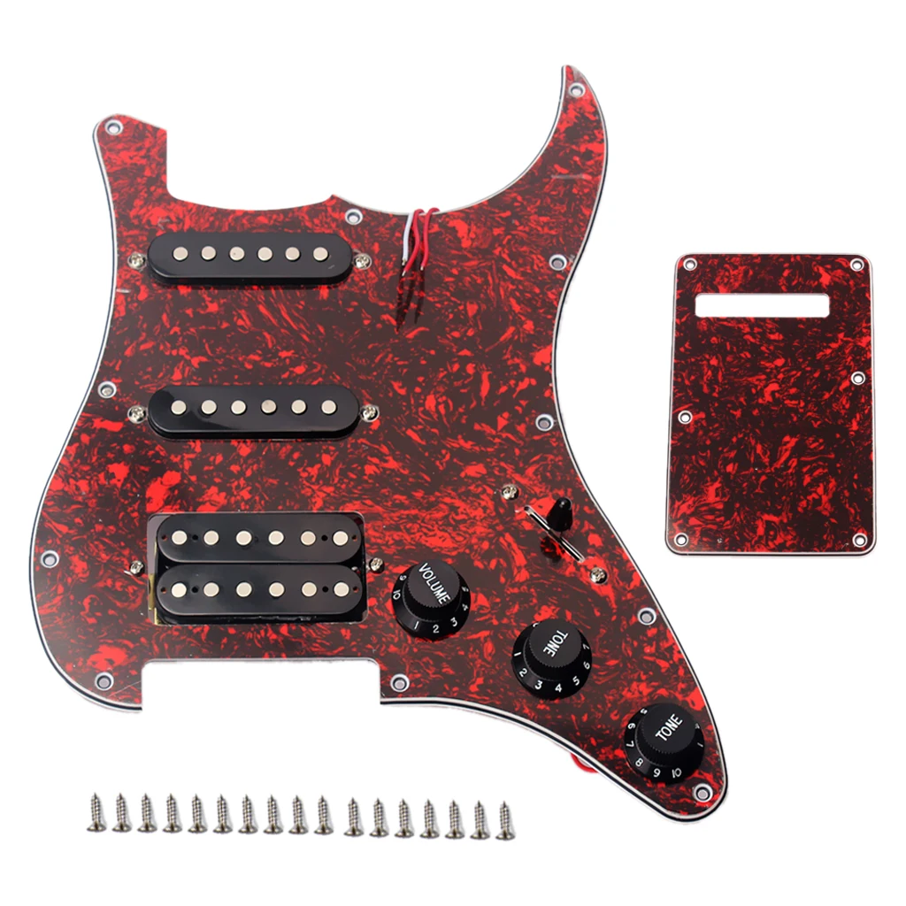 Прочная электрогитара Prewired SSH Humbucker Picup Pickguard для ST гитары|Детали и аксессуары
