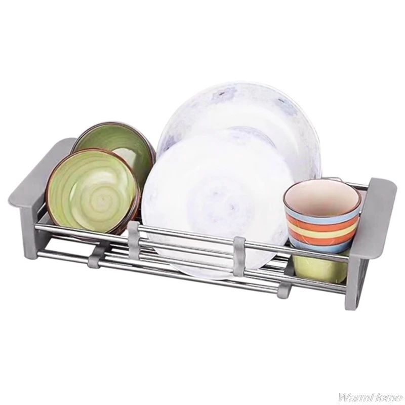 Нержавеющая сталь сливная корзина расширяемый сушилка для посуды нержавеющие