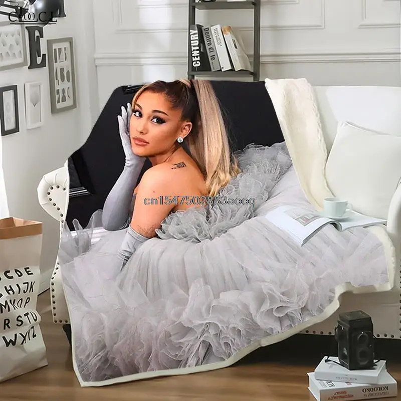 

Singer Ariana Grande Blanket 3D Print Cat Star Child Adult Quilt Sherpa Blanket/ Sofa Travel Teens Throws Blankets Drop Shipping