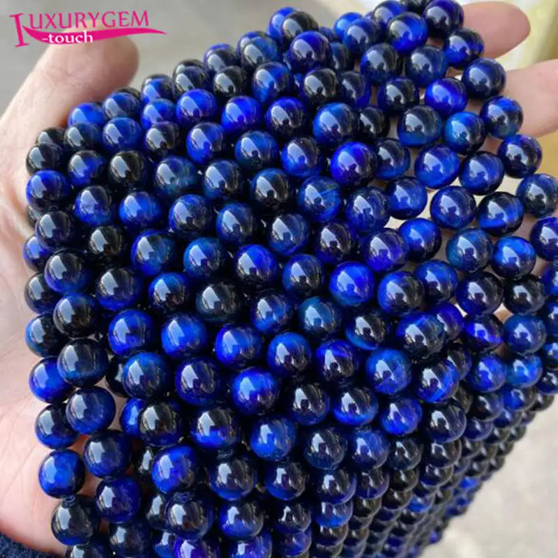 

High Quality Natural Multicolor Tiger Eye Stone Smooth Round Loose Spacer Beads 4/6/8/10/12/14mm Jewelry Accessories 38cm sk97