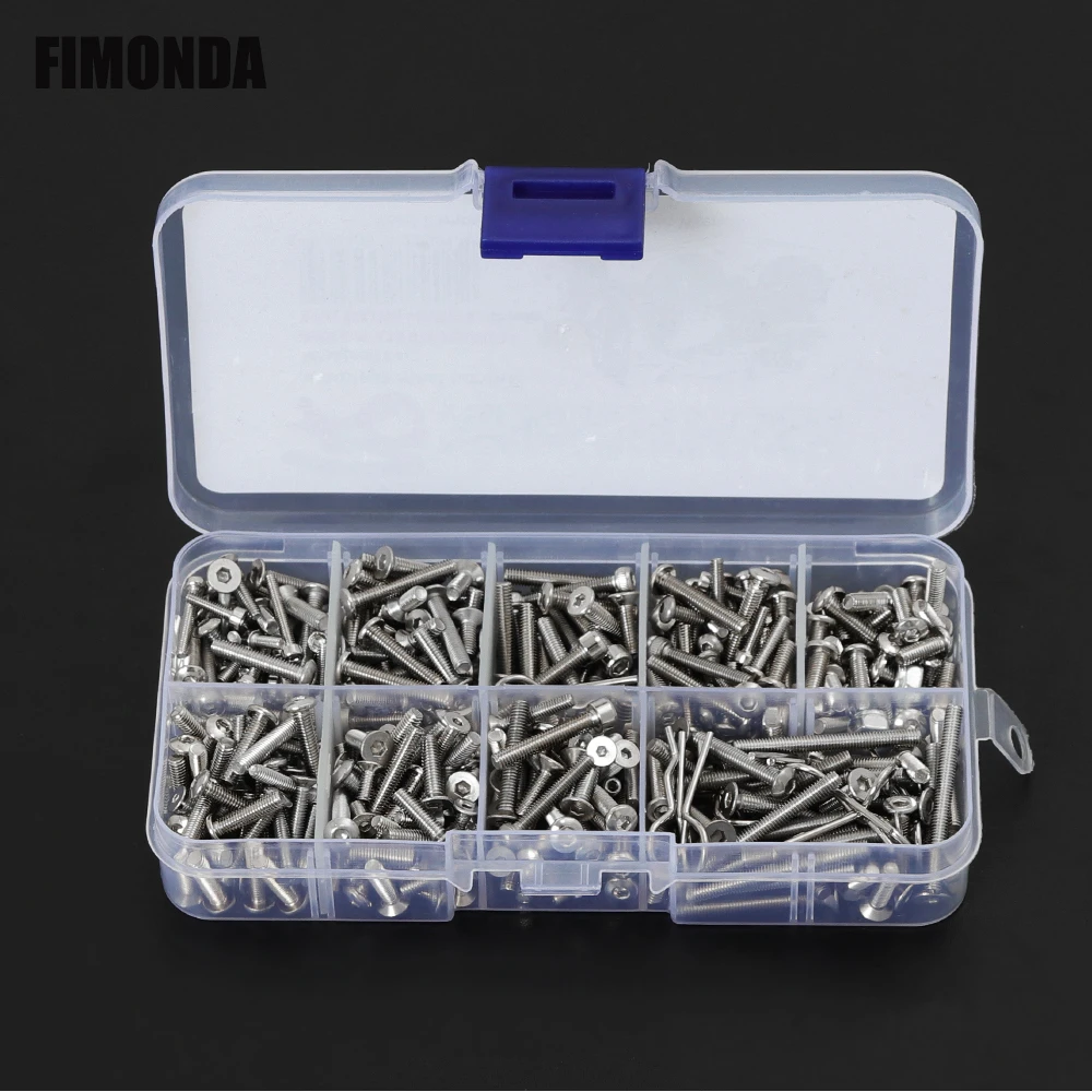 Набор гаек из нержавеющей стали 430 шт. винты с шестигранной