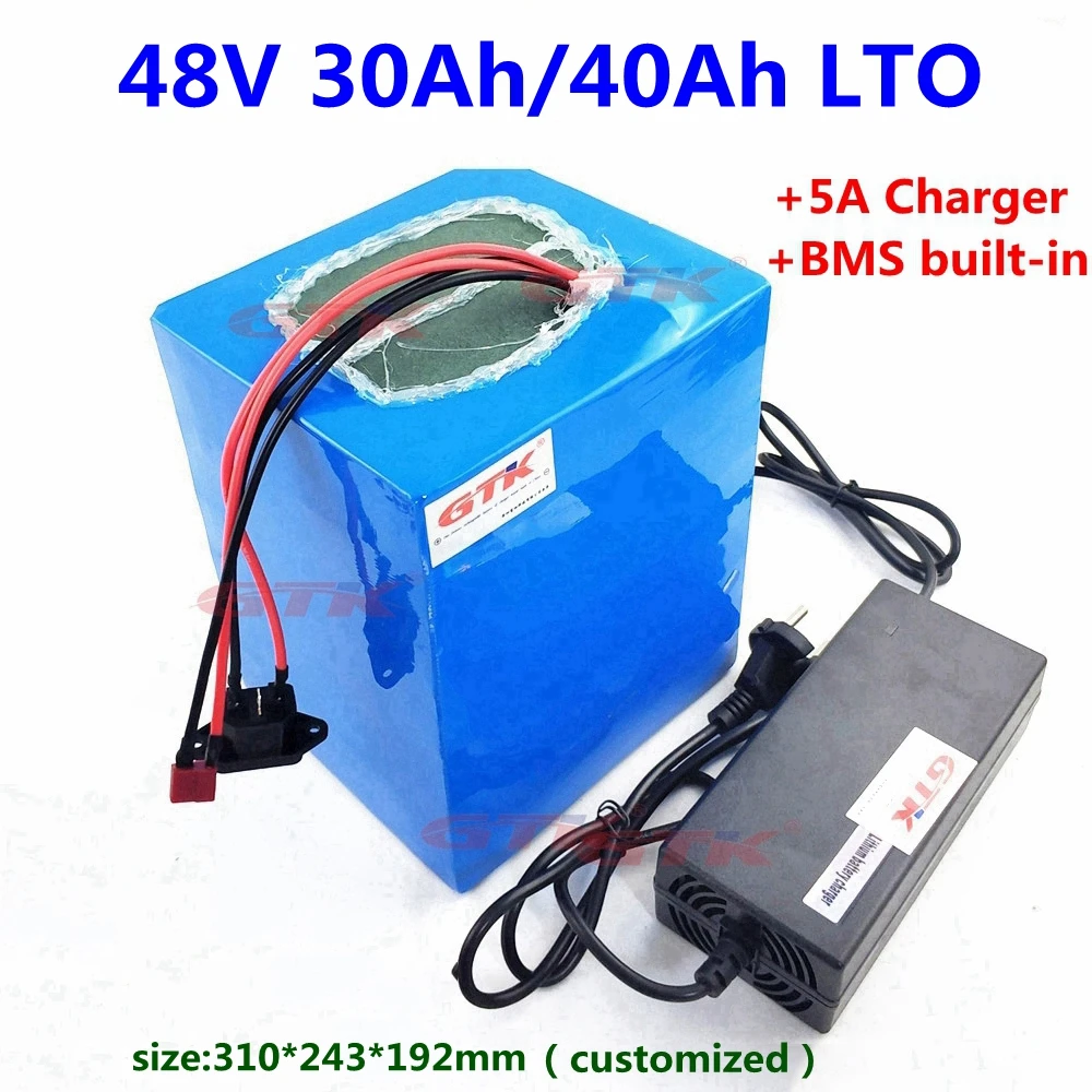Литий титанатный аккумулятор GTK LTO 48 в 30 Ач 40 ач с BMS 20S для электрического