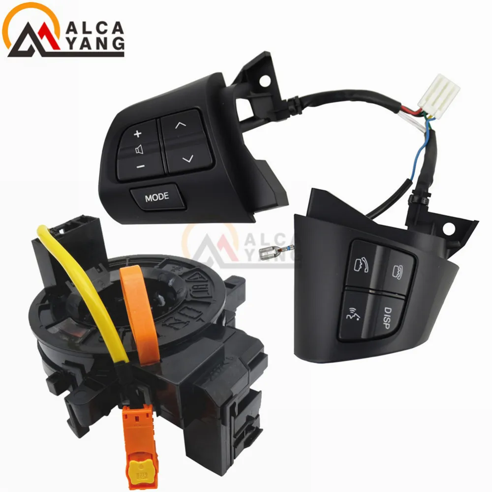 Black button 1 Set Кнопка управления рулевым колесом с кабелями для TOYOTA COR OLLA A* DE150 N* DE150 NR* E150 ZR* E15 ZZ* E150 2010-2013 - Цвет: Black button 1 Set