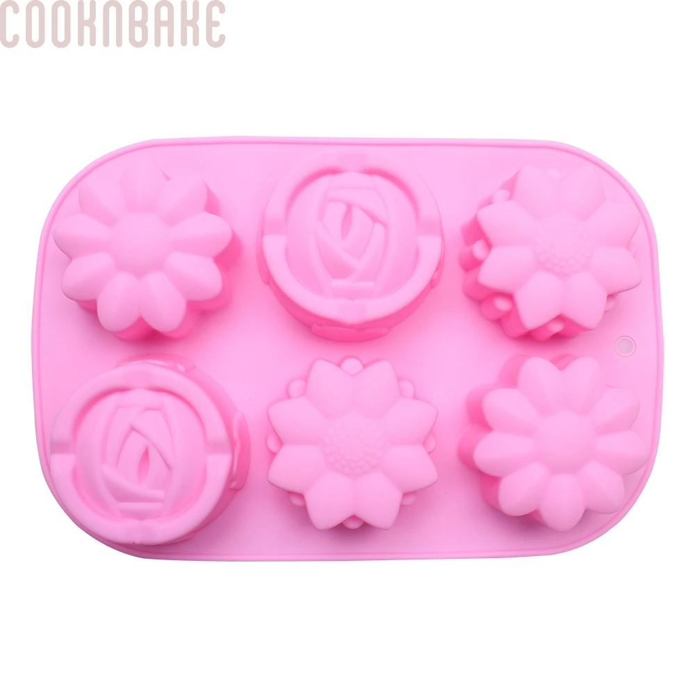 COOKNBAKE цветок мыло ручной работы силиконовая форма для торта Кондитерская 6