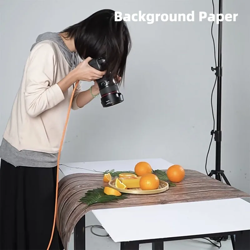 Photo Studio Photography Background Paper 57*87cm Background Paper Wood Grain Surface Waterproof Still Life Desktop Photo Props.