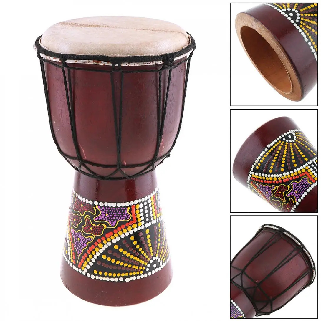 Djembe барабаны 6 дюймов профессиональный африканская барабан Классическая Картина