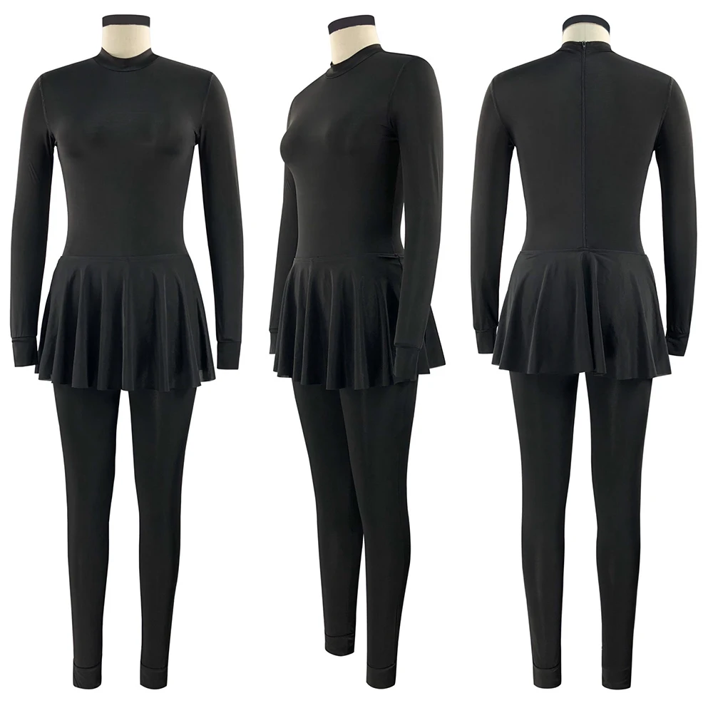 Черный купальный костюм для Burkini мусульманский Модный Купальник женский