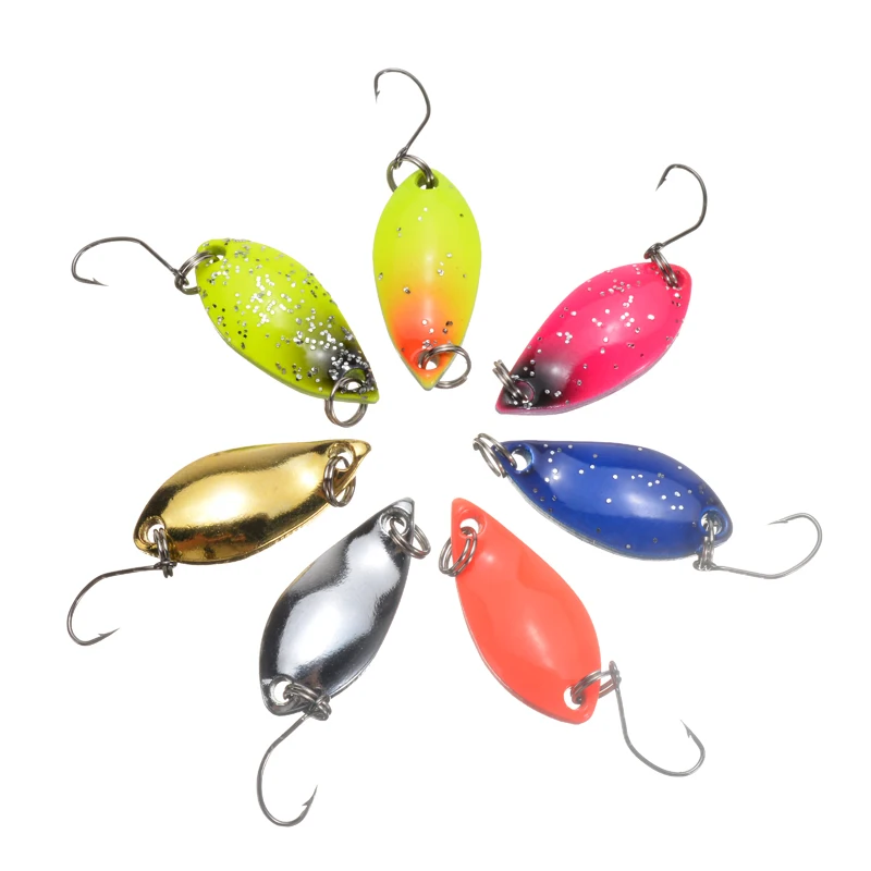 Mayitr 7 шт красочные ложки рыболовные приманки форель искусственные Спиннер один