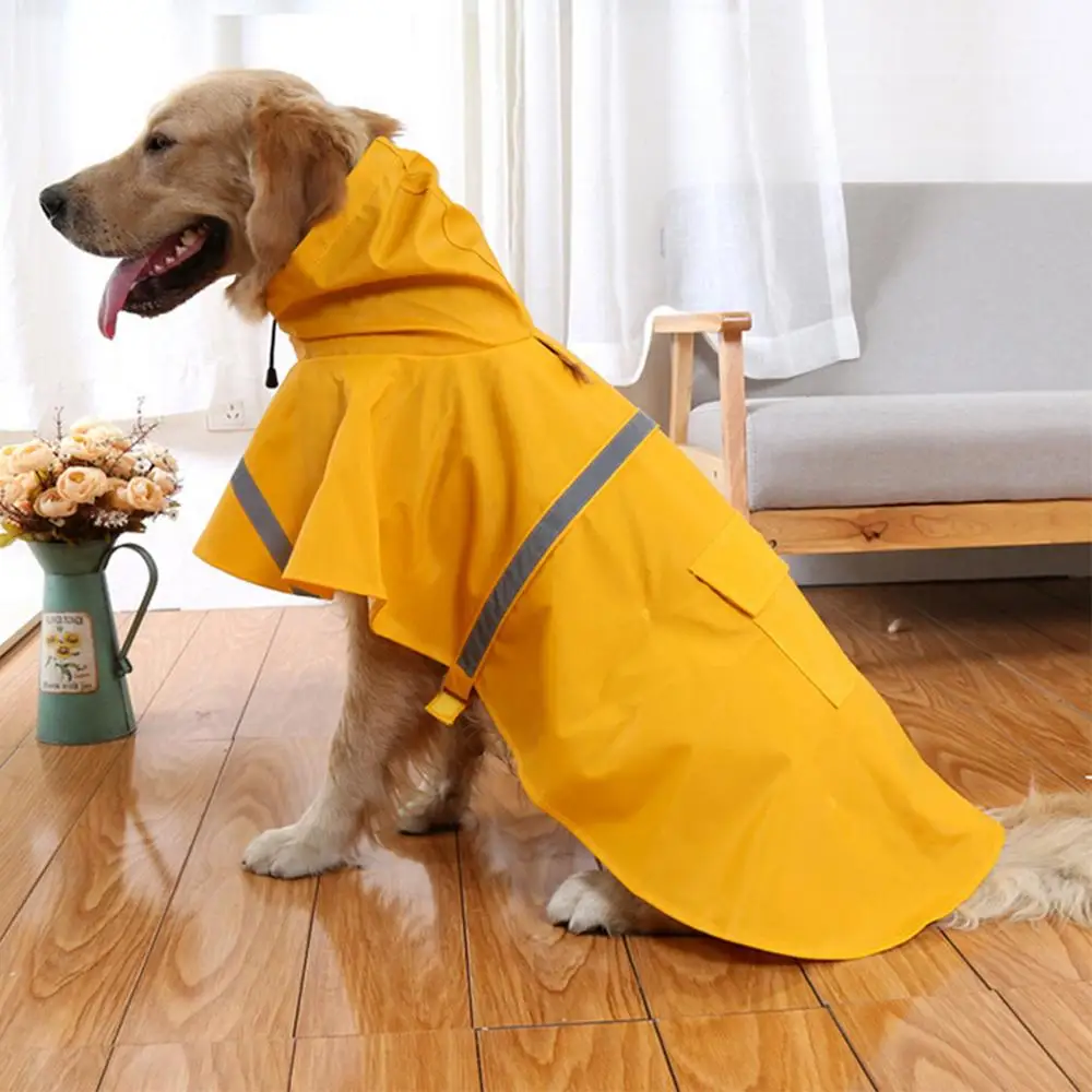 Светоотражающая лента большой плащ для собак Одежда питомцев плюшевый больших и